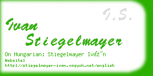 ivan stiegelmayer business card